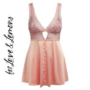 EUC! RARE! For Love and Lemons Euphoria Embroidered Floral Slip Dress Size XS